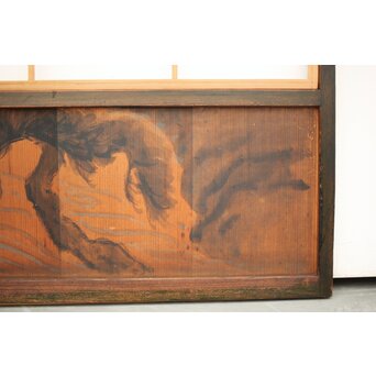 腰板絵 雪見障子戸M 4枚1組　F235 