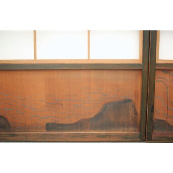 腰板絵 雪見障子戸M 4枚1組　F235 