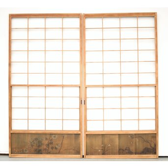 腰板絵 雪見障子戸M 4枚1組　F235 AB　ウラ