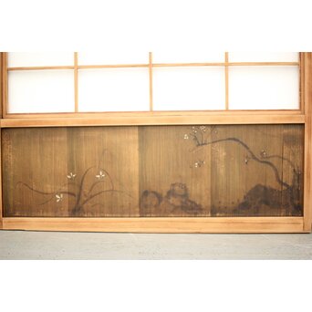腰板絵 雪見障子戸M 4枚1組　F235 