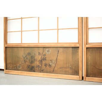 腰板絵 雪見障子戸M 4枚1組　F235 