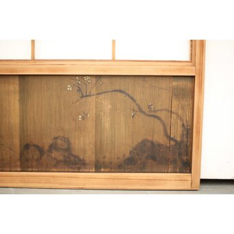 腰板絵 雪見障子戸M 4枚1組　F235 