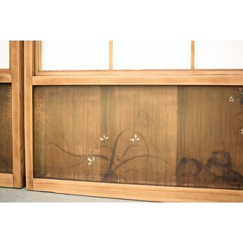 腰板絵 雪見障子戸M 4枚1組　F235 