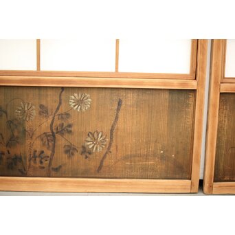 腰板絵 雪見障子戸M 4枚1組　F235 