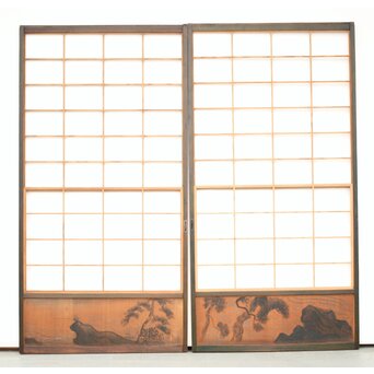 腰板絵 雪見障子戸M 4枚1組　F235 CD　表