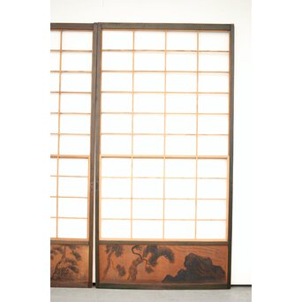 腰板絵 雪見障子戸M 4枚1組　F235 