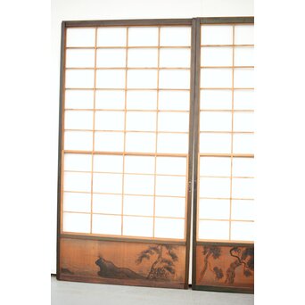 腰板絵 雪見障子戸M 4枚1組　F235 