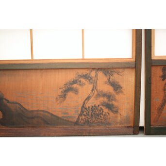 腰板絵 雪見障子戸M 4枚1組　F235 