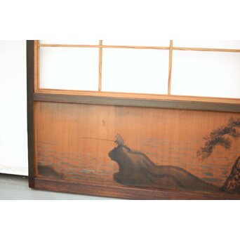 腰板絵 雪見障子戸M 4枚1組　F235 