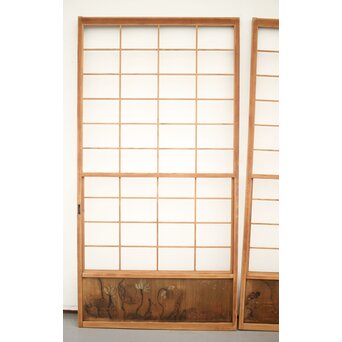 腰板絵 雪見障子戸M 4枚1組　F235 