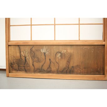 腰板絵 雪見障子戸M 4枚1組　F235 