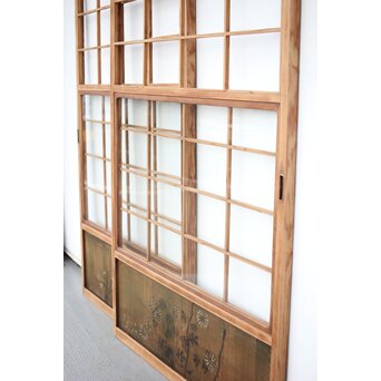 腰板絵 雪見障子戸M 4枚1組　F235 