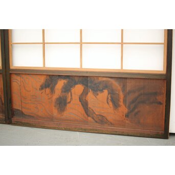 腰板絵 雪見障子戸M 4枚1組　F235 