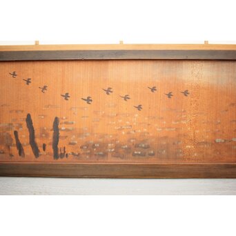 腰板絵 幅広雪見障子戸 2枚1組　F236 