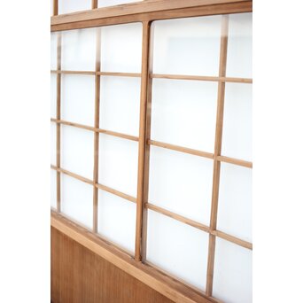 腰板絵 幅広雪見障子戸 2枚1組　F236 雪見部分にはクリアガラスがはいっています