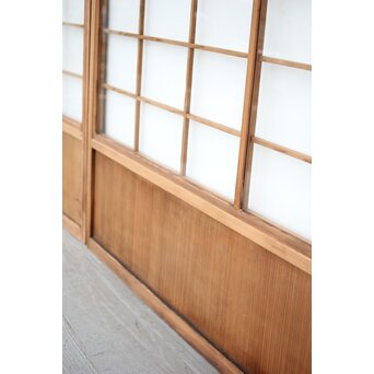 腰板絵 幅広雪見障子戸 2枚1組　F236 