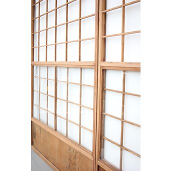 腰板絵 幅広雪見障子戸 2枚1組　F236 