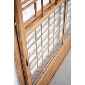 腰板絵 幅広雪見障子戸 2枚1組　F236 