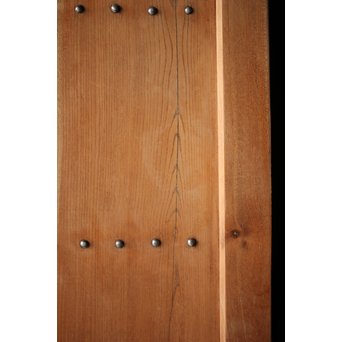 白木総欅重厚鉄金具蔵戸　W012Y 