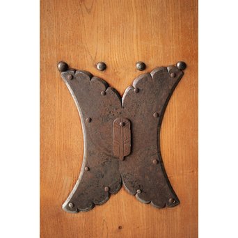 白木総欅重厚鉄金具蔵戸　W012Y 