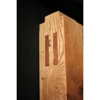 白木総欅重厚鉄金具蔵戸　W012Y 