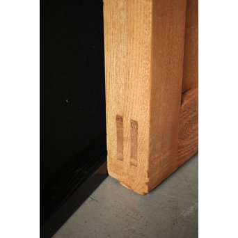 白木総欅重厚鉄金具蔵戸　W012Y 