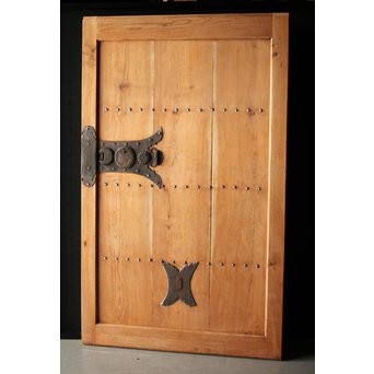 白木総欅重厚鉄金具蔵戸　W012Y