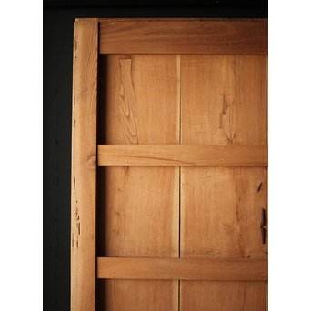 白木総欅重厚鉄金具蔵戸　W012Y 