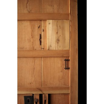 白木総欅重厚鉄金具蔵戸　W012Y 