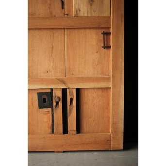 白木総欅重厚鉄金具蔵戸　W012Y 