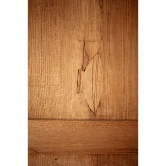 白木総欅重厚鉄金具蔵戸　W012Y 