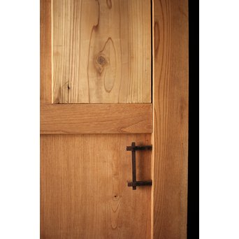 白木総欅重厚鉄金具蔵戸　W012Y 