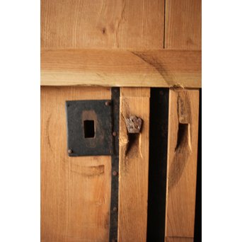 白木総欅重厚鉄金具蔵戸　W012Y 