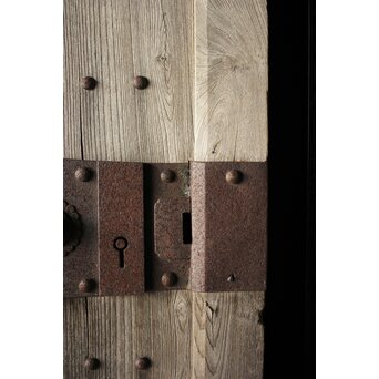 白銀色 総欅板蔵戸　W014 