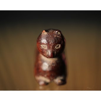 猫の時代木彫根付　X274 