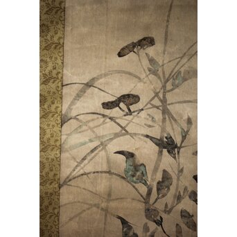 倣 尾形光琳 紙本掛軸2幅　Z242 