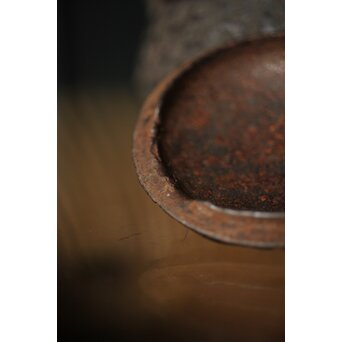 初代 秦蔵六造 銅環摘 鉄共蓋 双龍紋様 獣口形 鉄瓶/湯沸　M251 