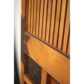 背面ガラス 幅広上手格子蔵戸　W016Y 