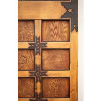 背面ガラス 幅広上手格子蔵戸　W016Y 