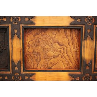 背面ガラス 幅広上手格子蔵戸　W016Y 