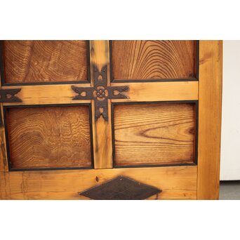 背面ガラス 幅広上手格子蔵戸　W016Y 