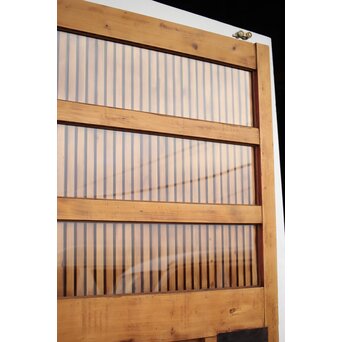 背面ガラス 幅広上手格子蔵戸　W016Y 