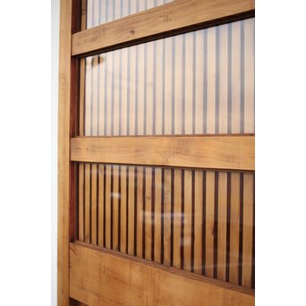 背面ガラス 幅広上手格子蔵戸　W016Y 