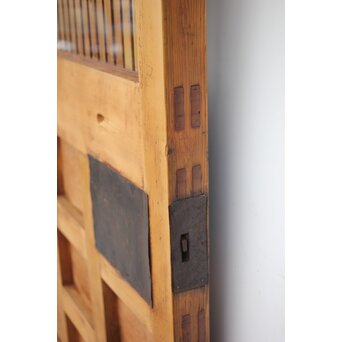 背面ガラス 幅広上手格子蔵戸　W016Y 