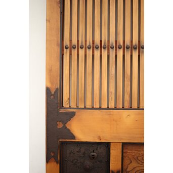 背面ガラス 幅広上手格子蔵戸　W016Y 