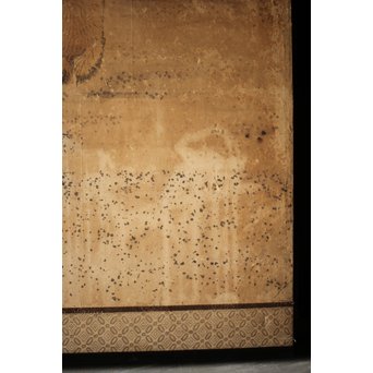 白井華陽 虎の図 六曲一双紙本水墨屏風　Z243 