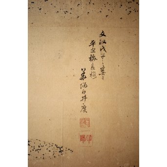 白井華陽 虎の図 六曲一双紙本水墨屏風　Z243 