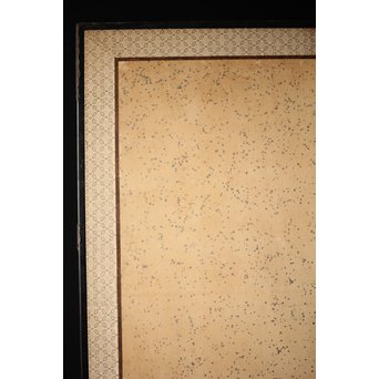 白井華陽 虎の図 六曲一双紙本水墨屏風　Z243 