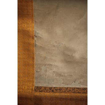 作者不明 紙本彩色掛軸 虎の図　Z244 