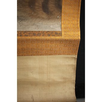 作者不明 紙本彩色掛軸 虎の図　Z244 